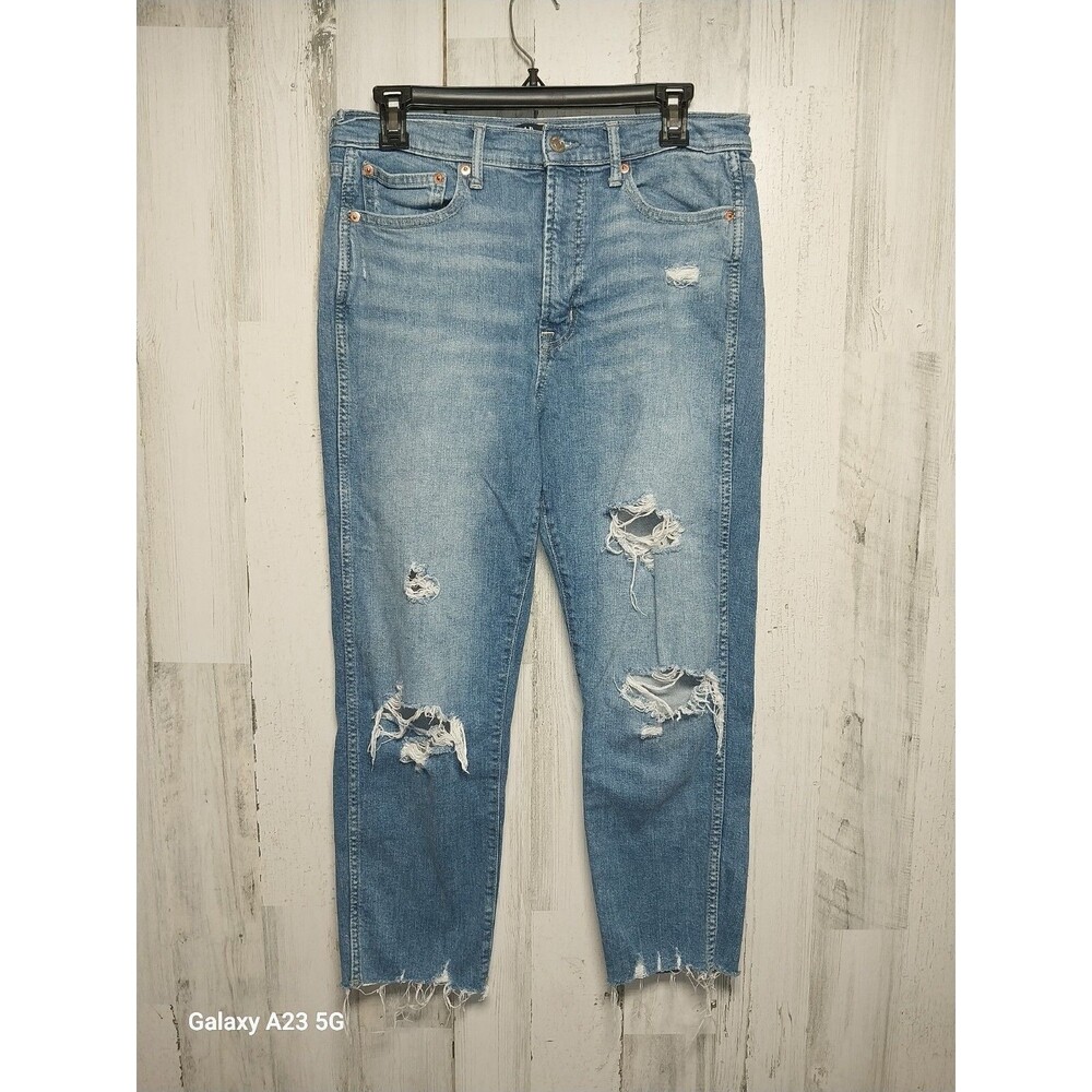 Gap Vintage Slim High Rise Jeans Size 29 / Size 8 S Distressed Raw Hem
